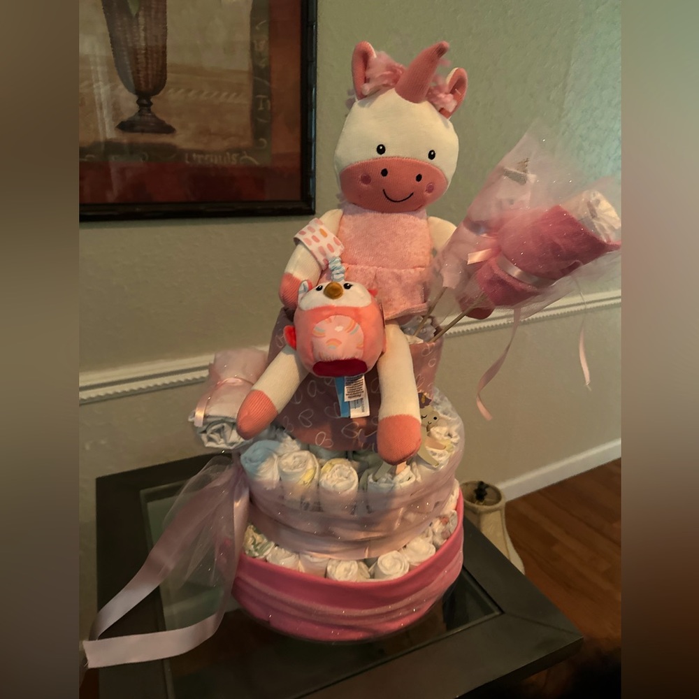 Castle Diaper Cake fully customizable for girl or boy